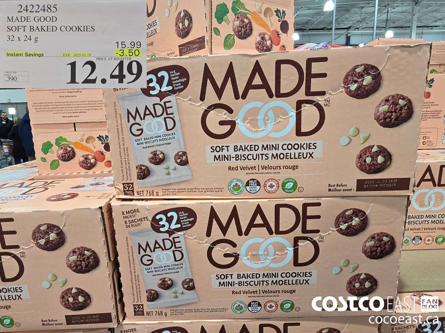 2422485 MADE GOOD SOFT BAKED COOKIES 32 x 24G ($3.50 INSTANT SAVINGS EXPIRES ON 2025-01-19) $12.49