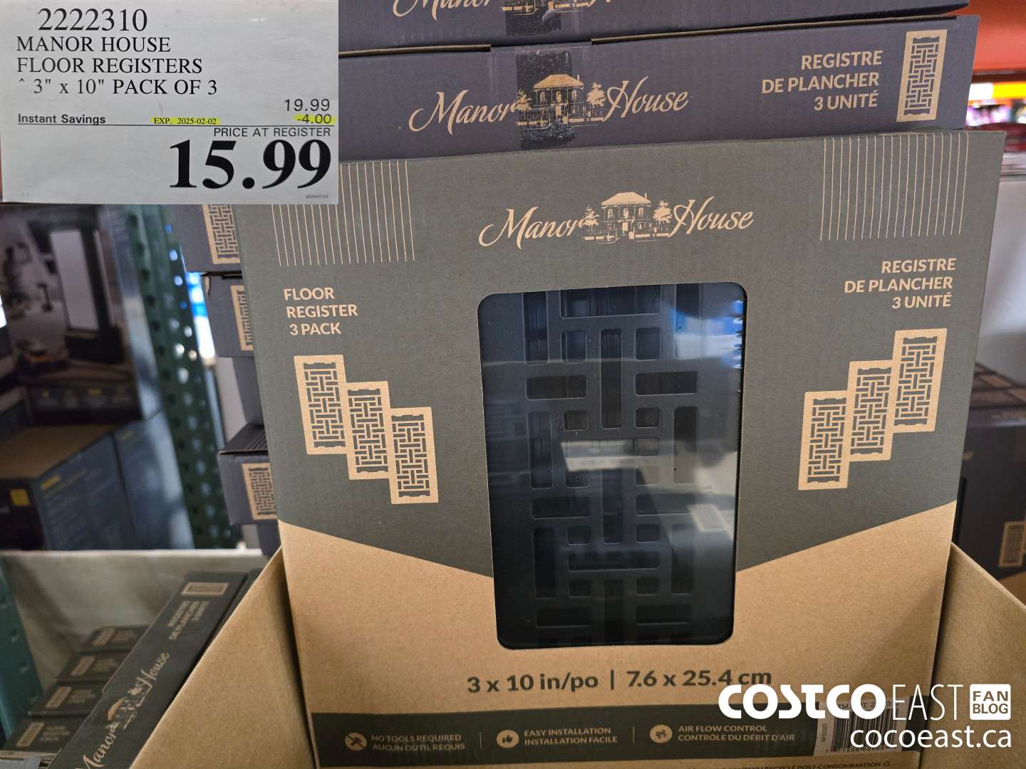 2222310 MANOR HOUSE FLOOR REGISTERS 3