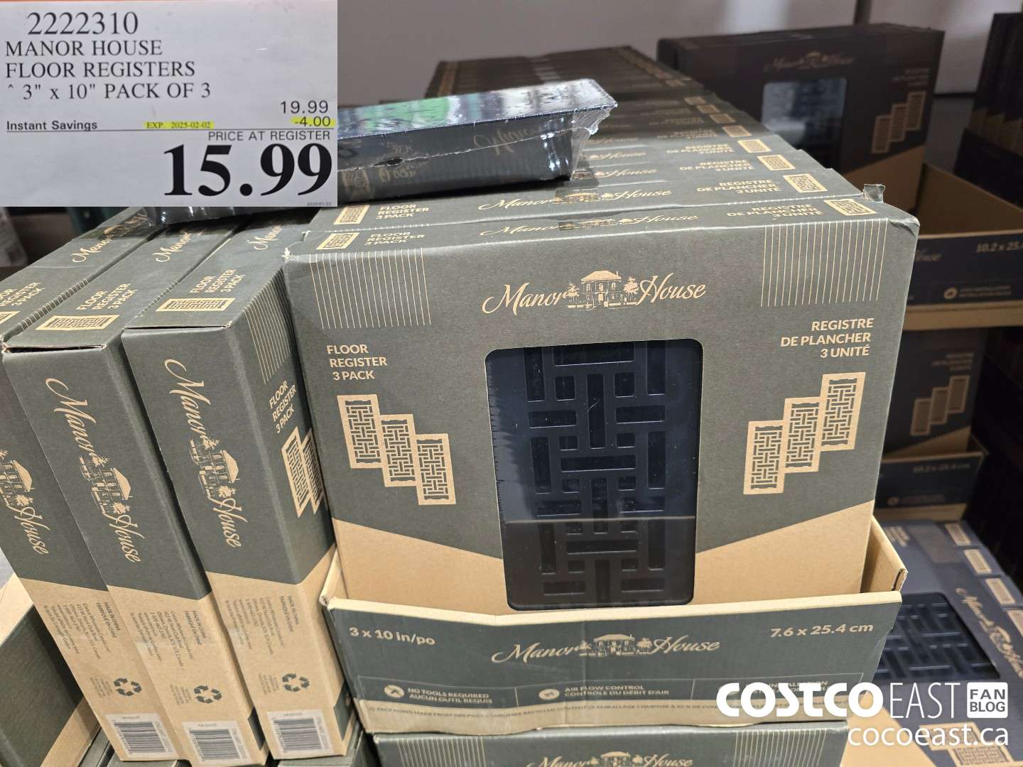 2222310 MANOR HOUSE FLOOR REGISTERS 3