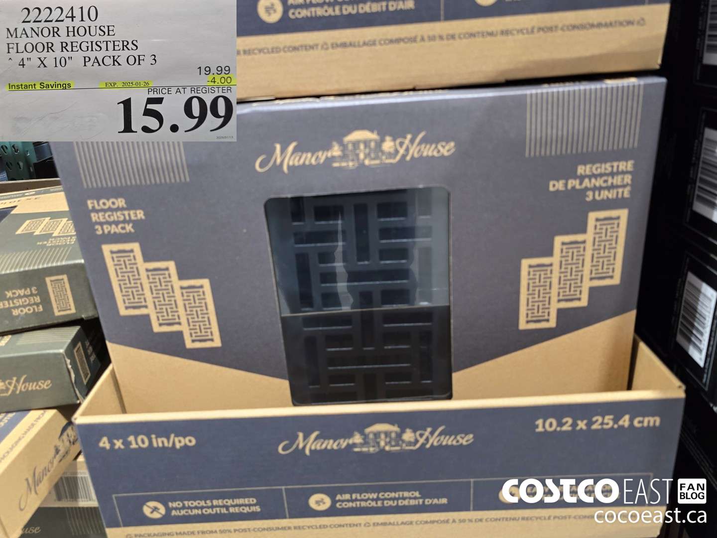 2222410 MANOR HOUSE FLOOR REGISTERS 4