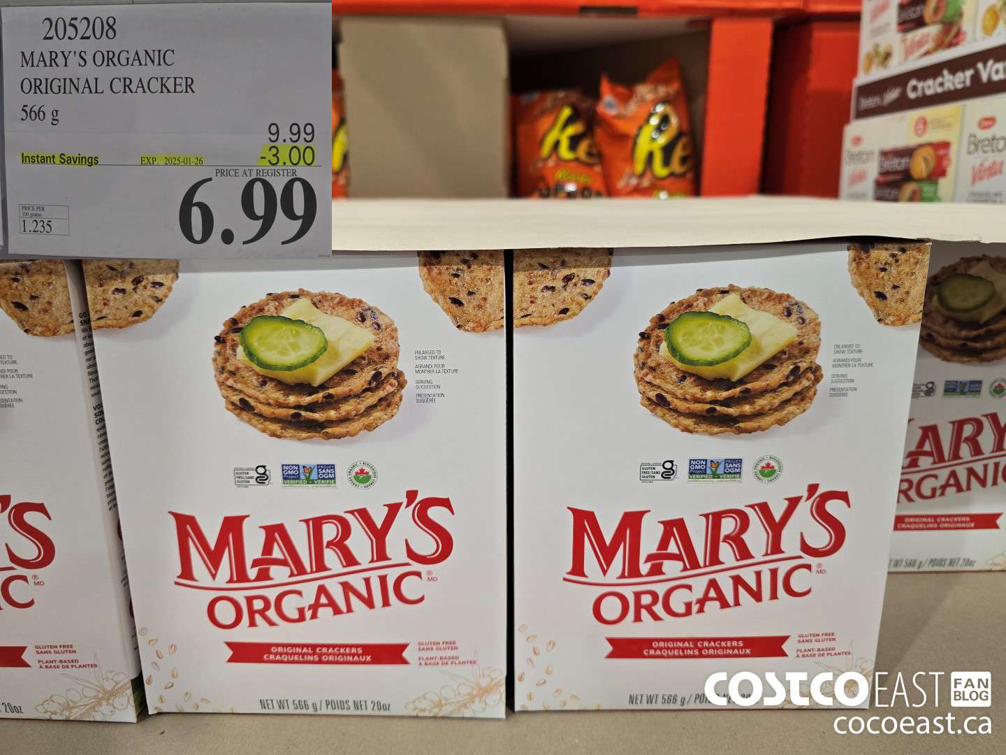 205208 MARY'S ORGANIC ORIGINAL CRACKER 566 G ($3.00 INSTANT SAVINGS EXPIRES ON 2025-01-26) $6.99