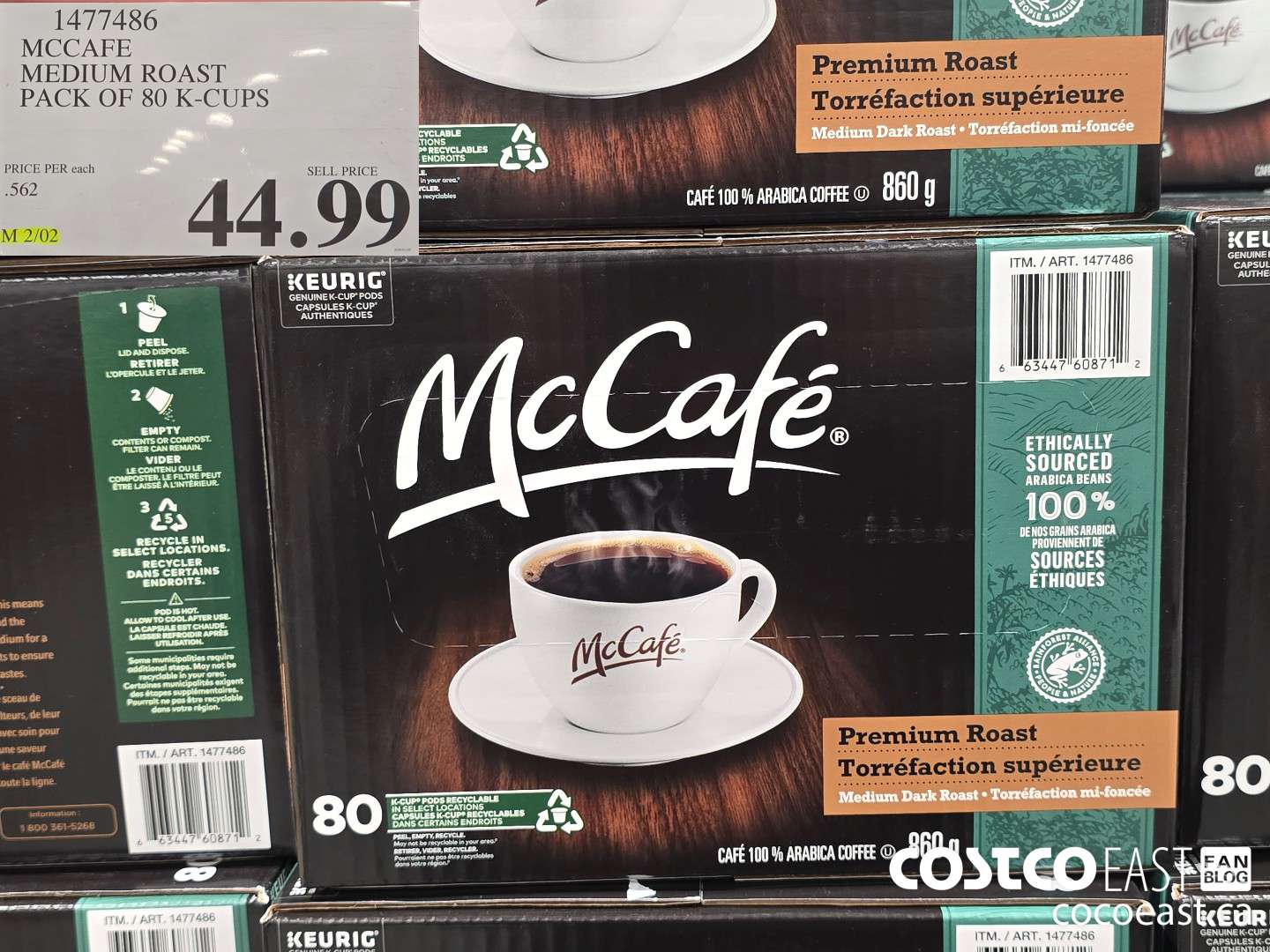 1477486 MCCAFE MEDIUM ROAST PACK OF 80 K-CUPS $44.99