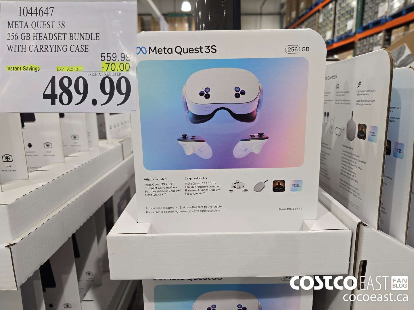 1044647 META QUEST 3S 256GB HEADSET BUNDLE WITH CARRYING CASE ($70.00 INSTANT SAVINGS EXPIRES ON 2025-02-13) $489.99