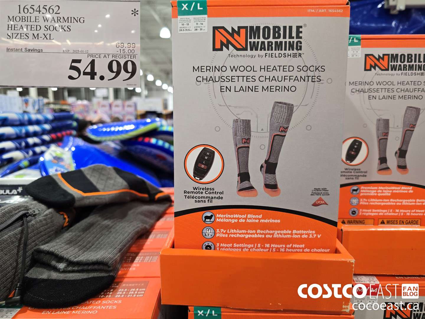 1654562 MOBILE WARMING HEATED SOCKS SIZES M-XL ($15.00 INSTANT SAVINGS EXPIRES ON 2025-01-12) $54.99