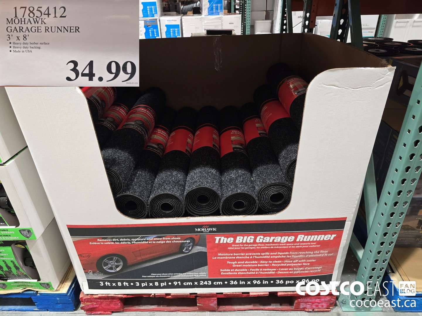 1785412 MOHAWK GARAGE RUNNER 3' X 8' $34.99