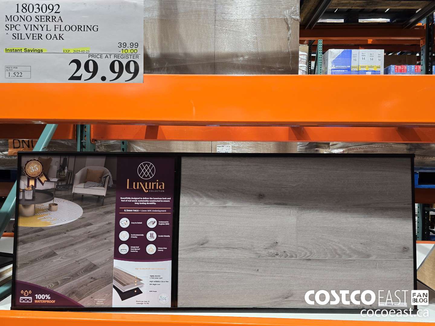 1803092 MONO SERRA SPC VINYL FLOORING SILVER OAK ($10.00 INSTANT SAVINGS EXPIRES ON 2025-02-23) $29.99