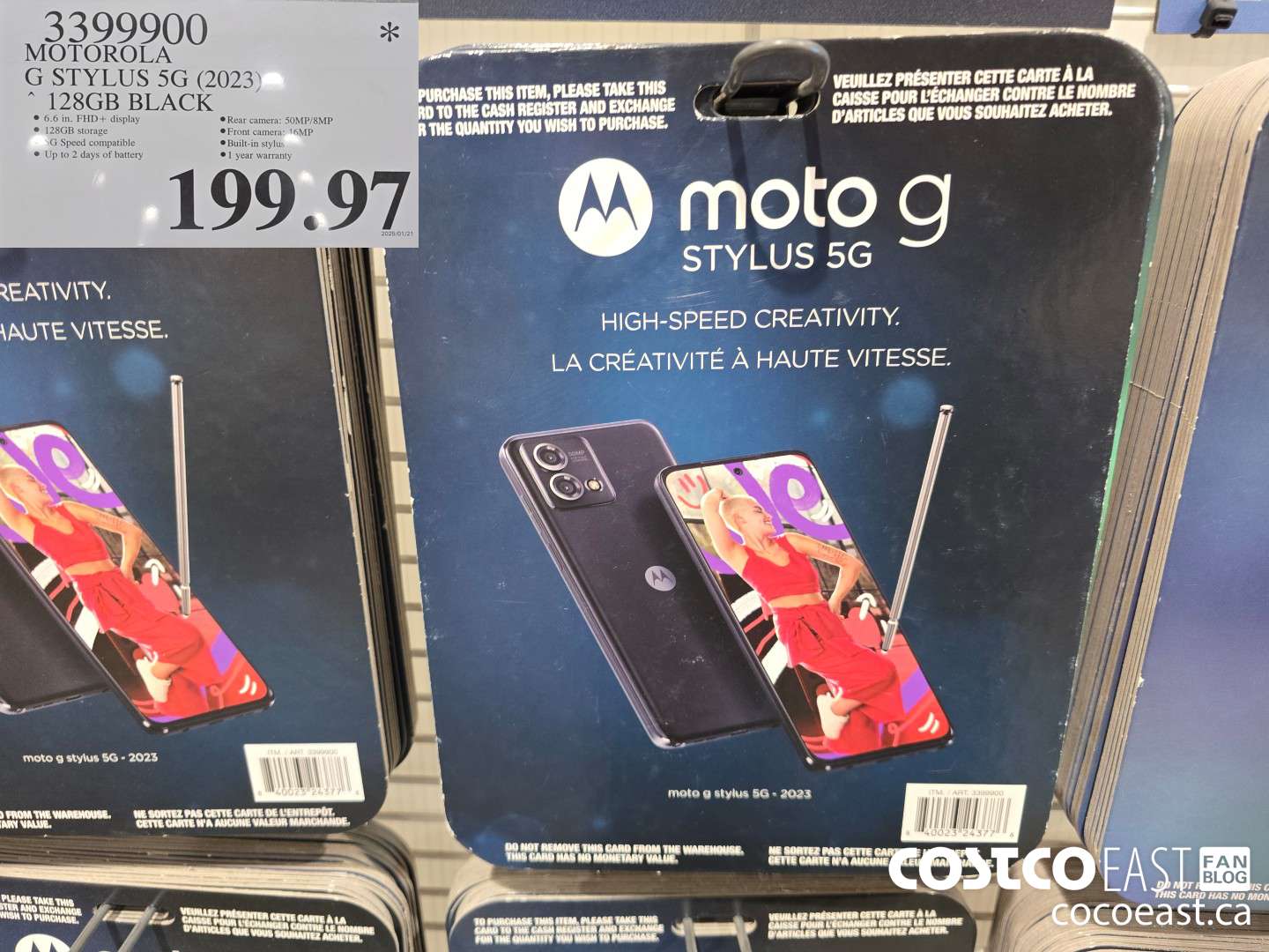 3399900 MOTOROLA G STYLUS 5G (2023) ~ 128GB BLACK $199.97