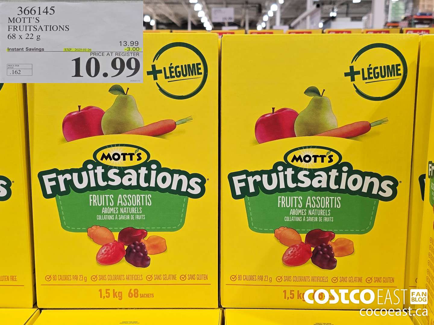 366145 MOTT'S FRUITSATIONS 68 x 22 G ($3.00 INSTANT SAVINGS EXPIRES ON 2025-01-26) $10.99