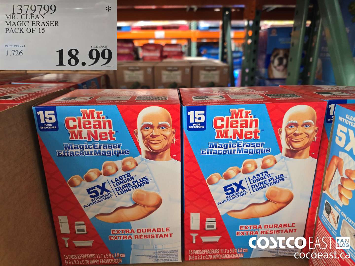 1379799 MR. CLEAN MAGIC ERASER PACK OF 15 $18.99