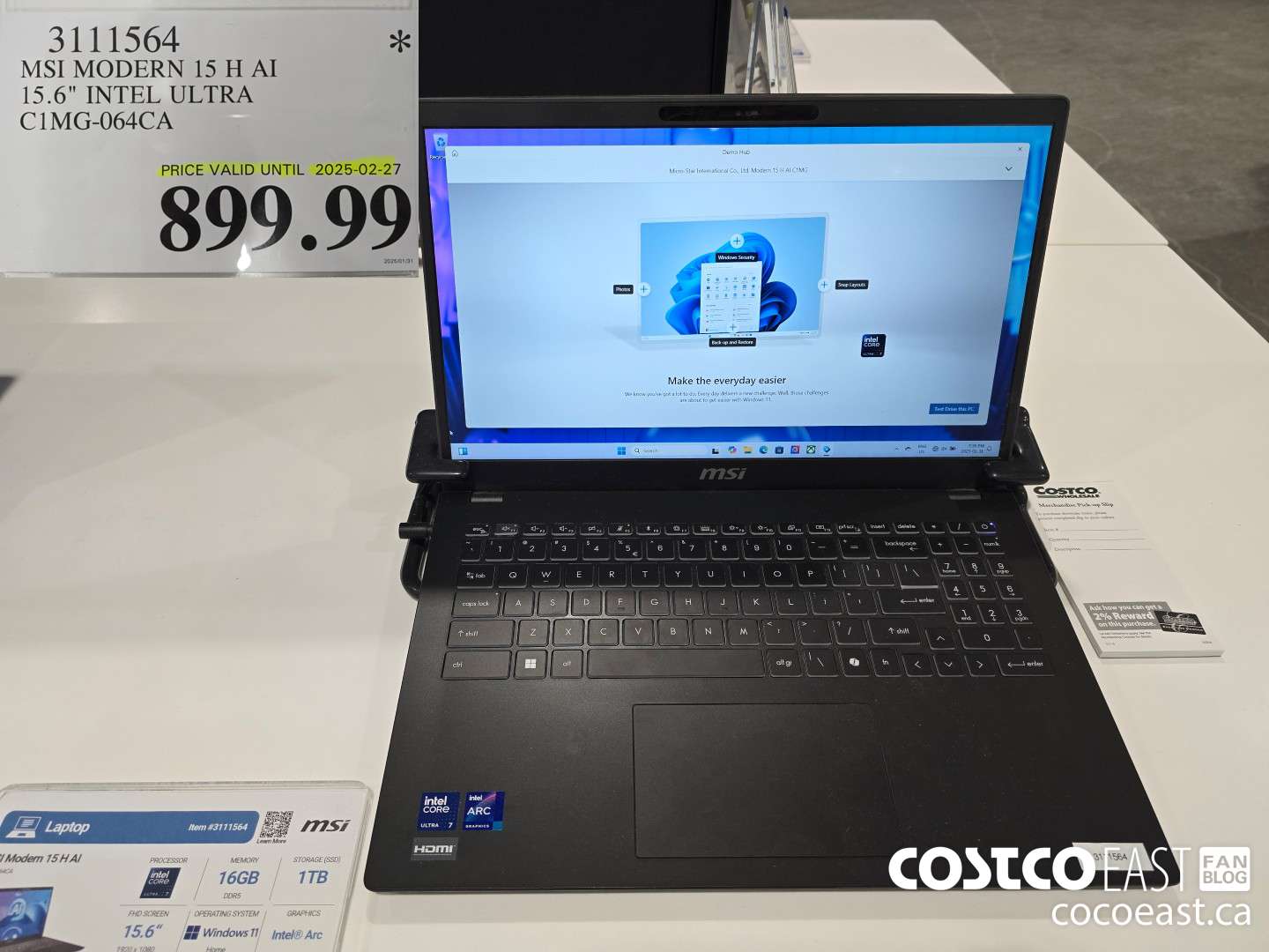 3111564 MSI MODERN 15 H AI 15.6