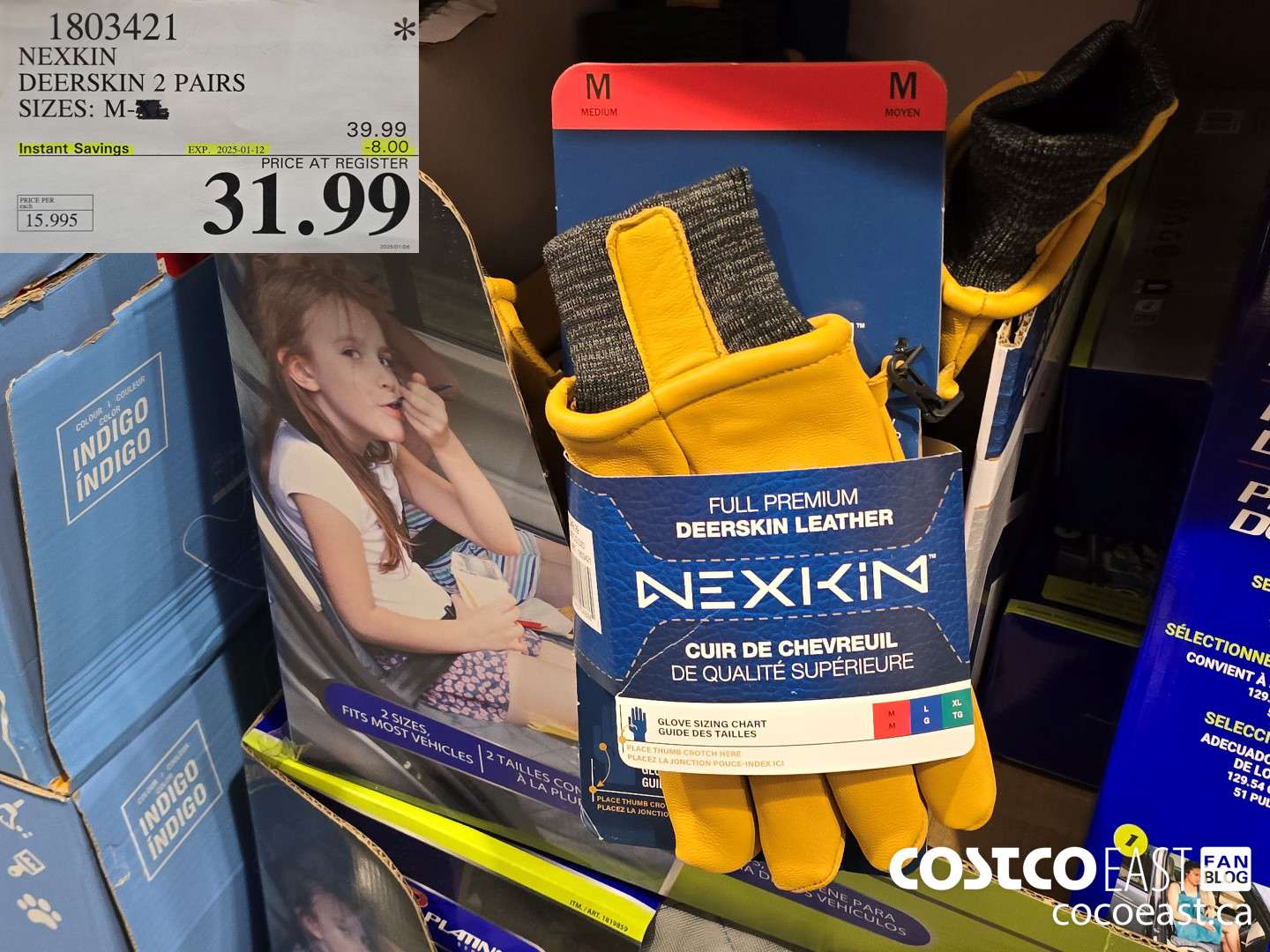 1803421 NEXKIN DEERSKIN 2 PAIRS SIZES: M ($8.00 INSTANT SAVINGS EXPIRES ON 2025-01-12) $31.99