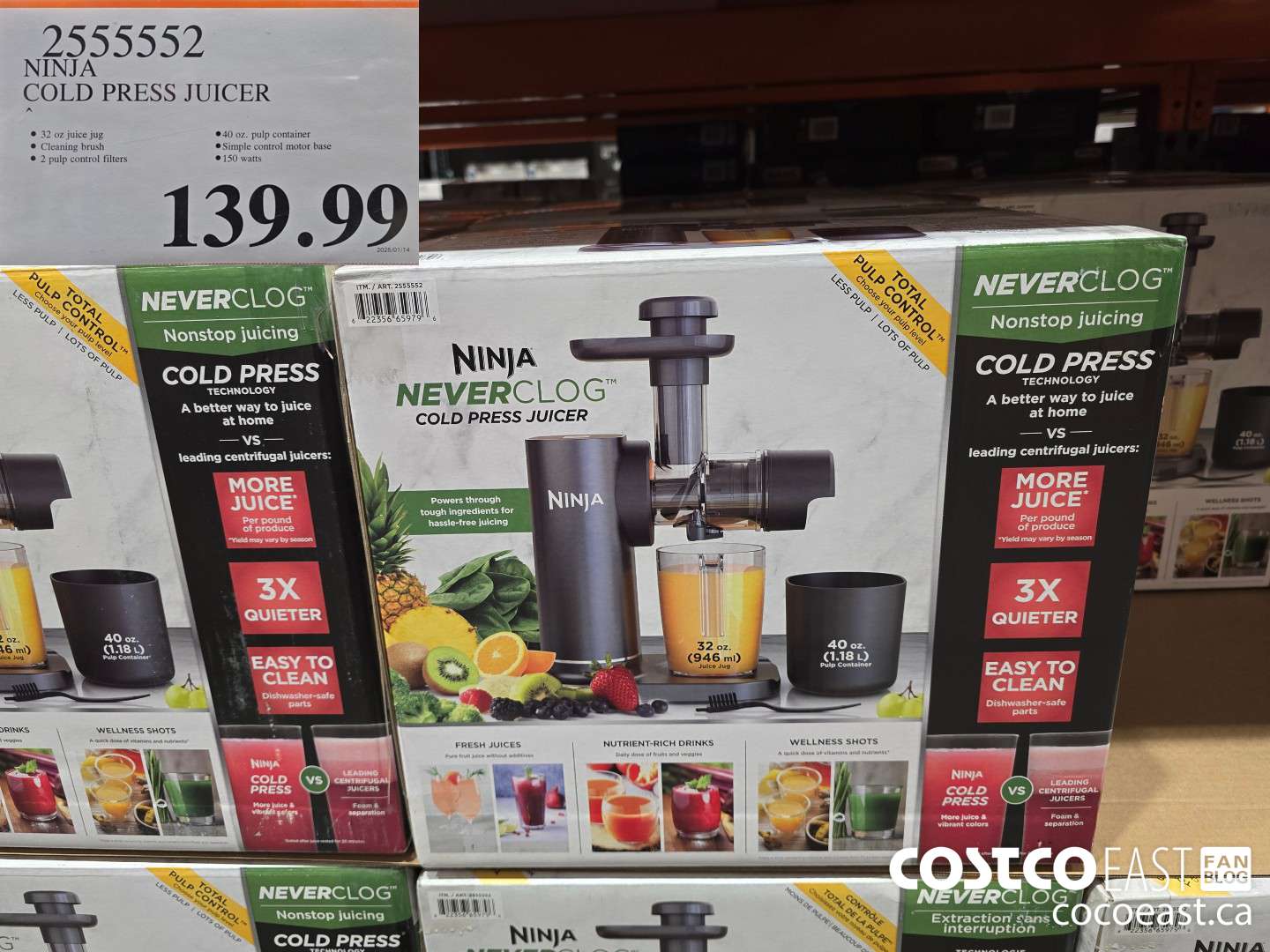 2555552 NINJA COLD PRESS JUICER $139.99