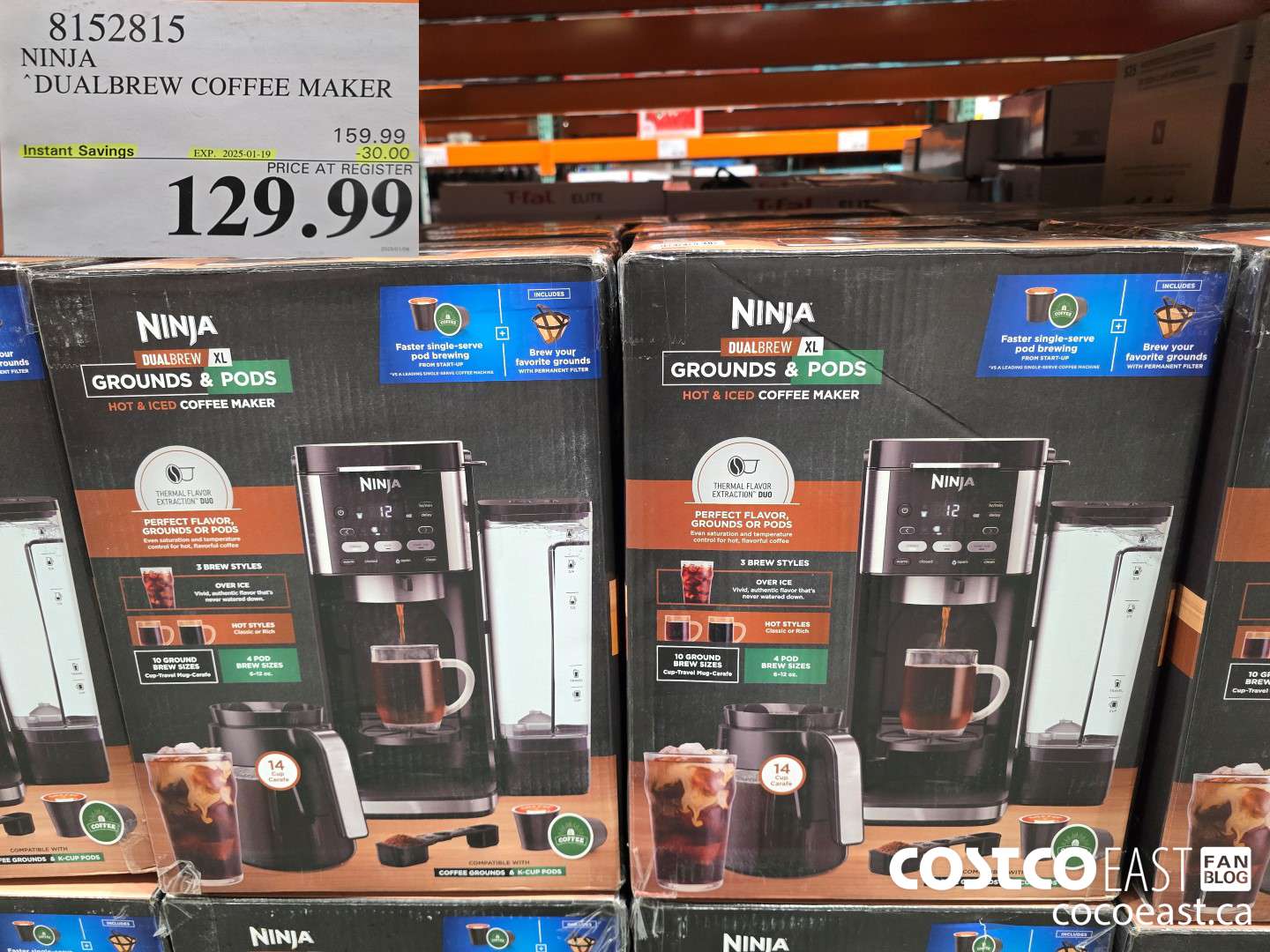 8152815 NINJA DUALBREW COFFEE MAKER ($30.00 INSTANT SAVINGS EXPIRES ON 2025-01-19) $129.99