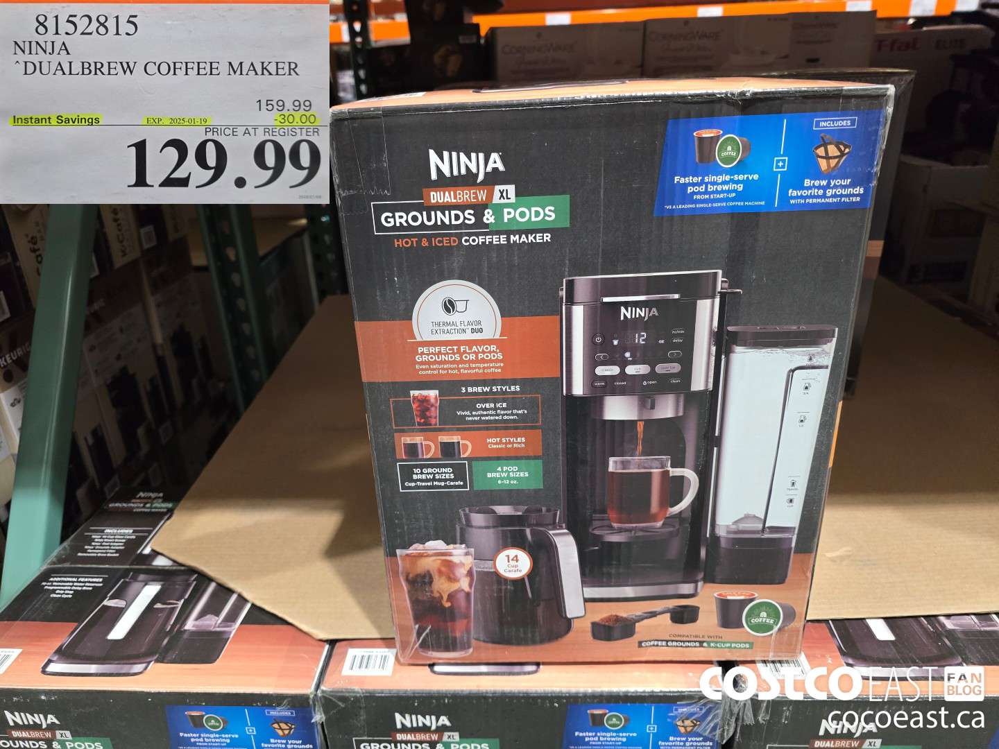8152815 NINJA DUALBREW COFFEE MAKER ($30.00 INSTANT SAVINGS EXPIRES ON 2025-01-19) $129.99