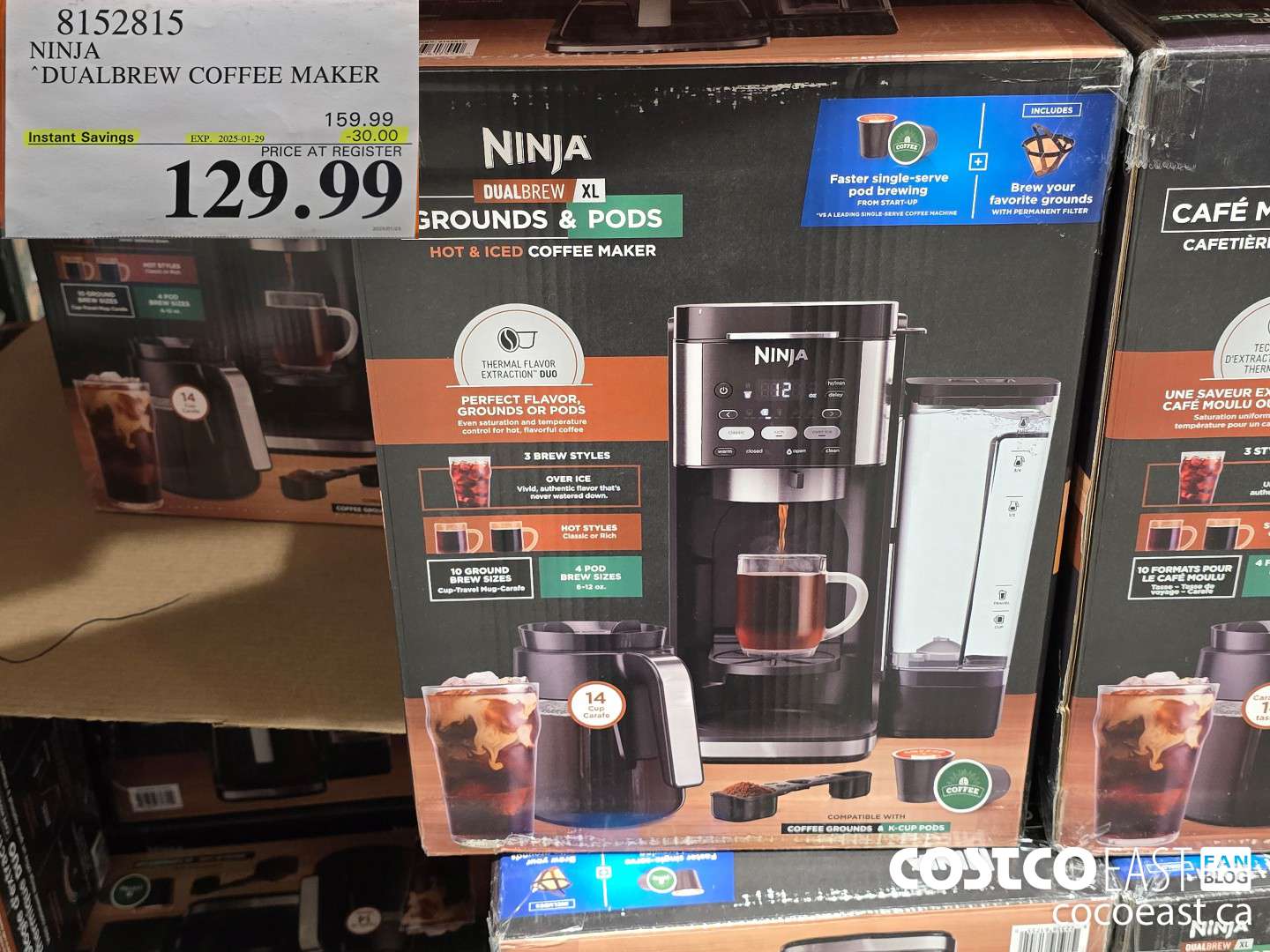 8152815 NINJA DUALBREW COFFEE MAKER ($30.00 INSTANT SAVINGS EXPIRES ON 2025-01-29) $129.99