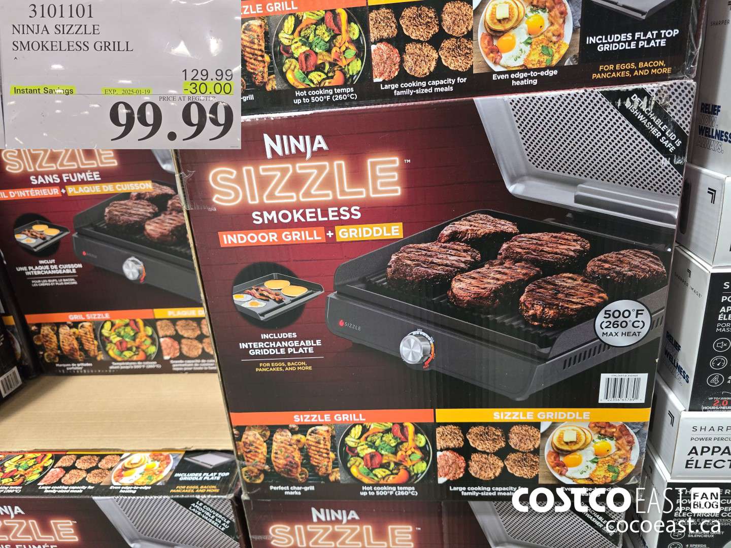 3101101 NINJA SIZZLE SMOKELESS GRILL ($30.00 INSTANT SAVINGS EXPIRES ON 2025-01-19) $99.99