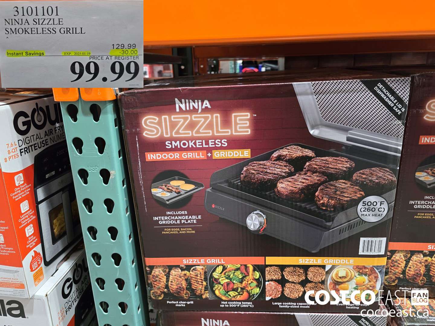 3101101 NINJA SIZZLE SMOKELESS GRILL ($30.00 INSTANT SAVINGS EXPIRES ON 2025-01-19) $99.99