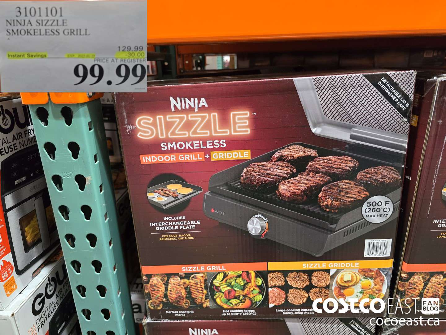 3101101 NINJA SIZZLE SMOKELESS GRILL ($30.00 INSTANT SAVINGS EXPIRES ON 2025-01-19) $99.99