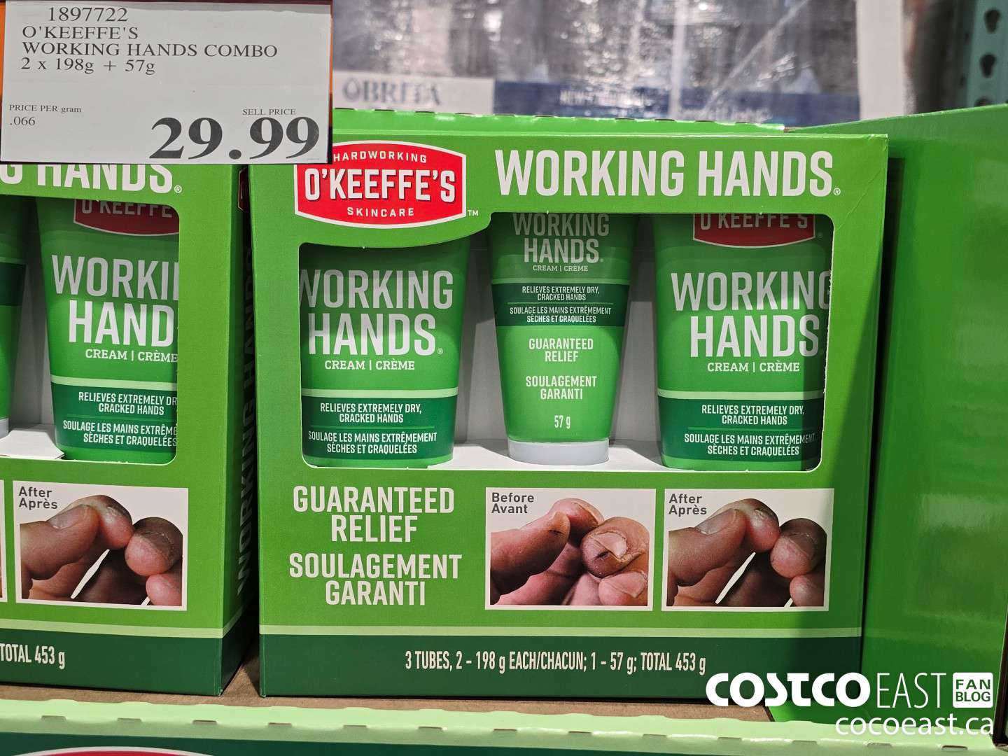 1897722 O'KEEFFE'S WORKING HANDS COMBO 2x 198g + 579 $29.99