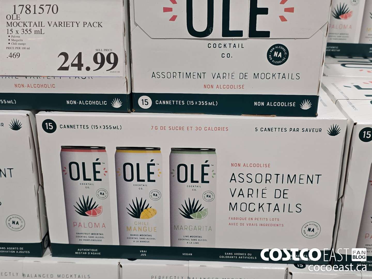 1781570 OLE MOCKTAIL VARIETY PACK 15 x 355 mL $24.99