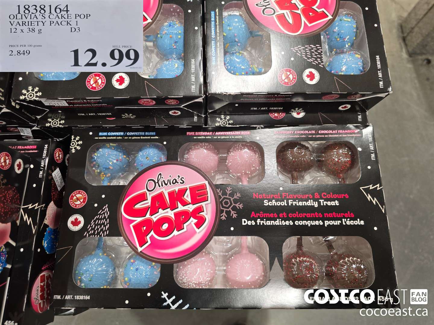 1838164 OLIVIA'S CAKE POP VARIETY PACK 1 12 x 38 G $12.99