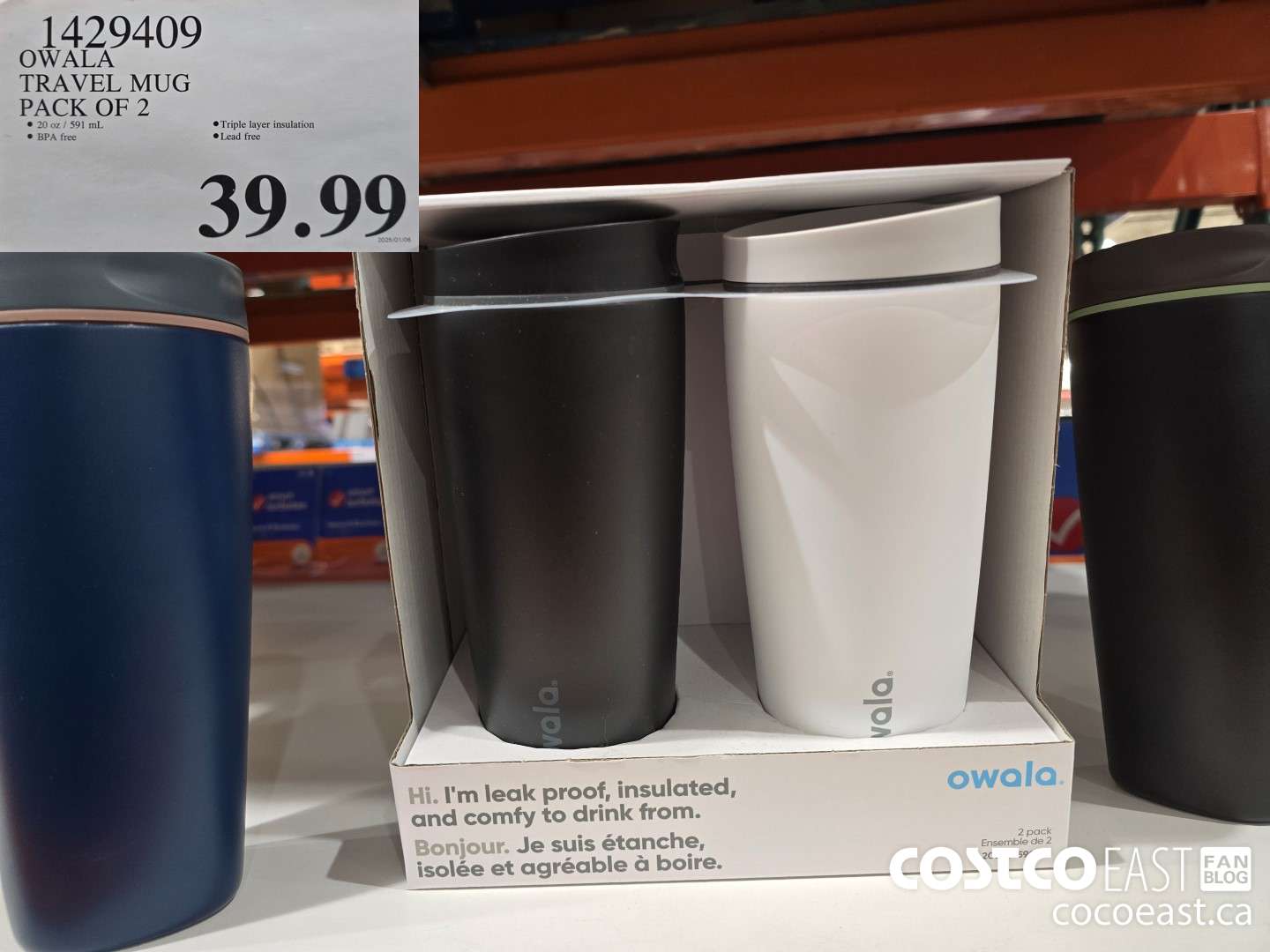 1429409 OWALA TRAVEL MUG PACK OF 2 $39.99