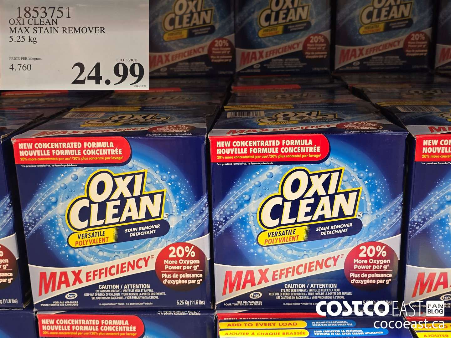 1853751 OXI CLEAN MAX STAIN REMOVER 5.25 kg $24.99