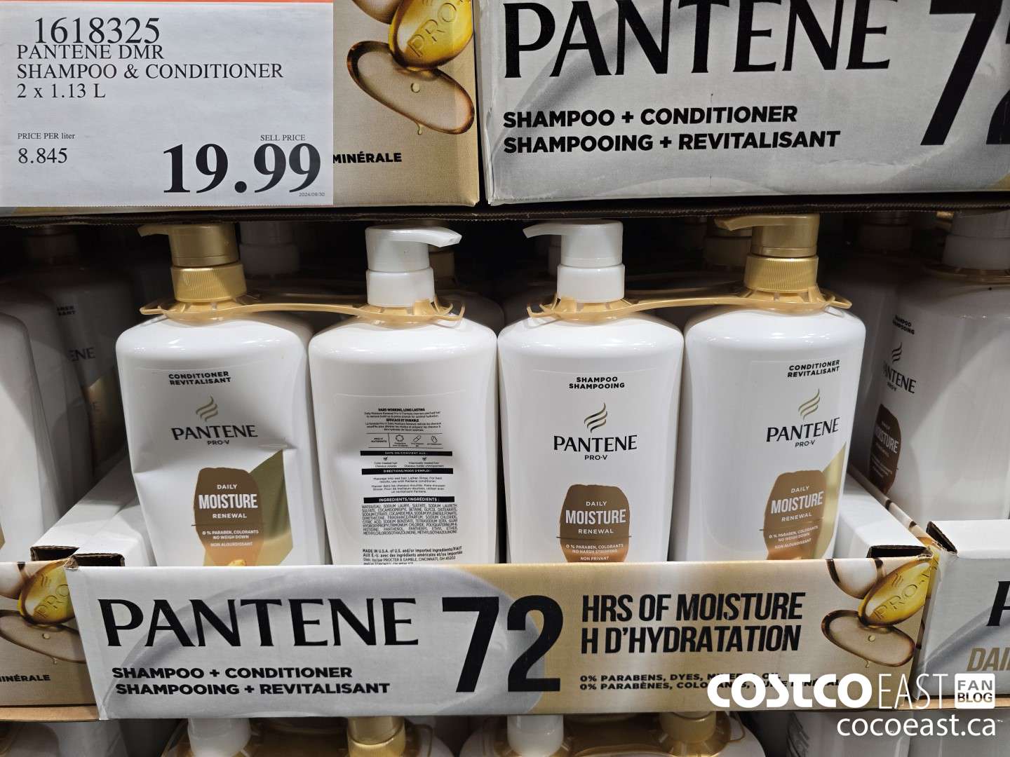 1618325 PANTENE DMR SHAMPOO & CONDITIONER 2 x 1.13L $19.99