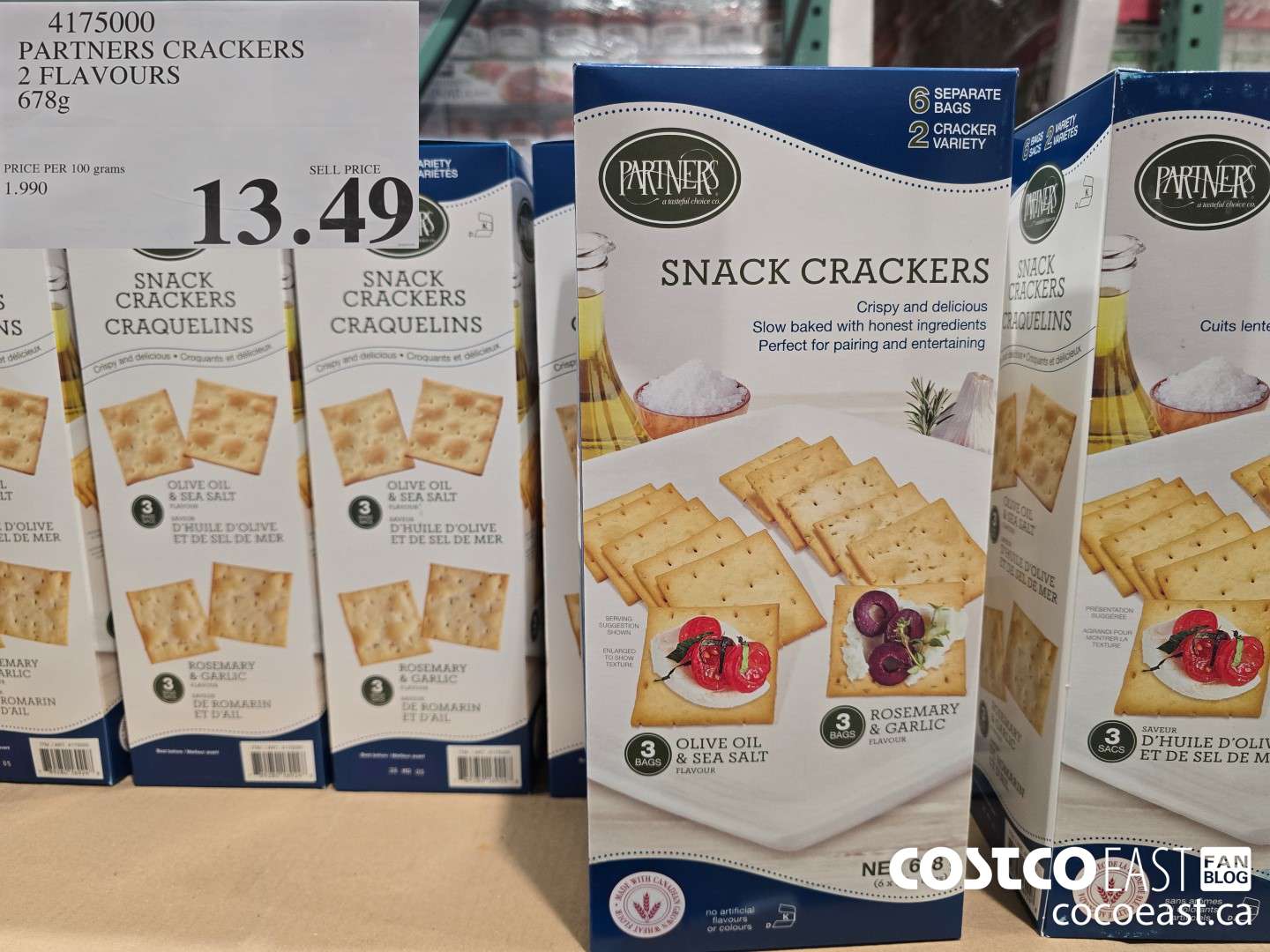 4175000 PARTNERS CRACKERS 2 FLAVOURS 678g $13.49