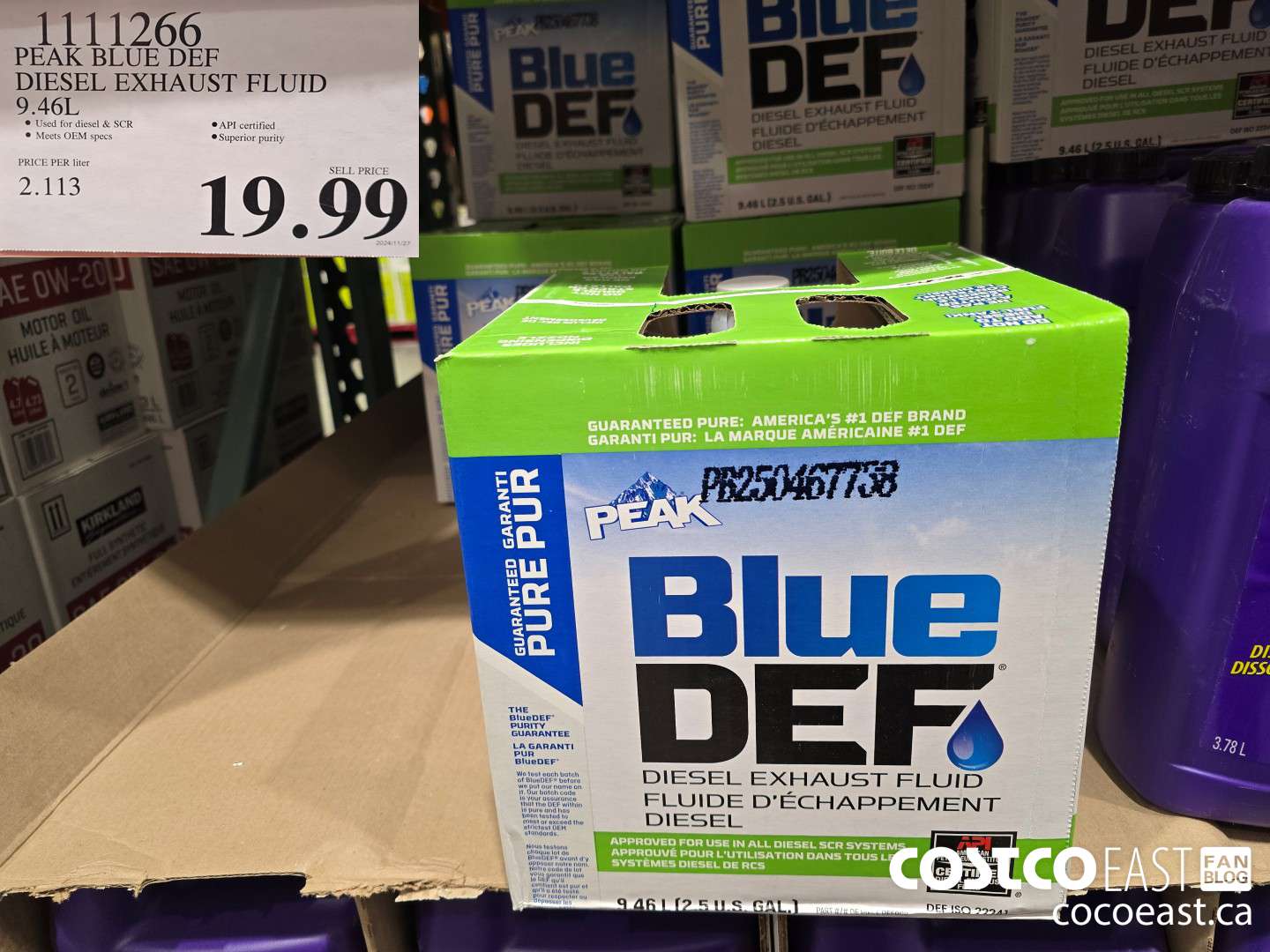 1111266 PEAK BLUE DEF DIESEL EXHAUST FLUID 9.46L $19.99