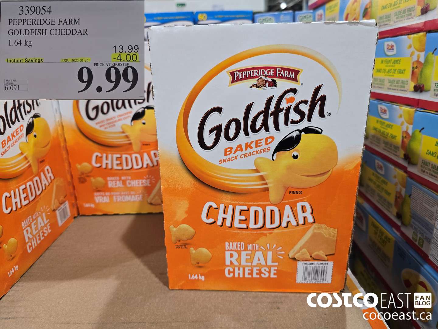 339054 PEPPERIDGE FARM GOLDFISH CHEDDAR 1.64 KG ($4.00 INSTANT SAVINGS EXPIRES ON 2025-01-26) $9.99