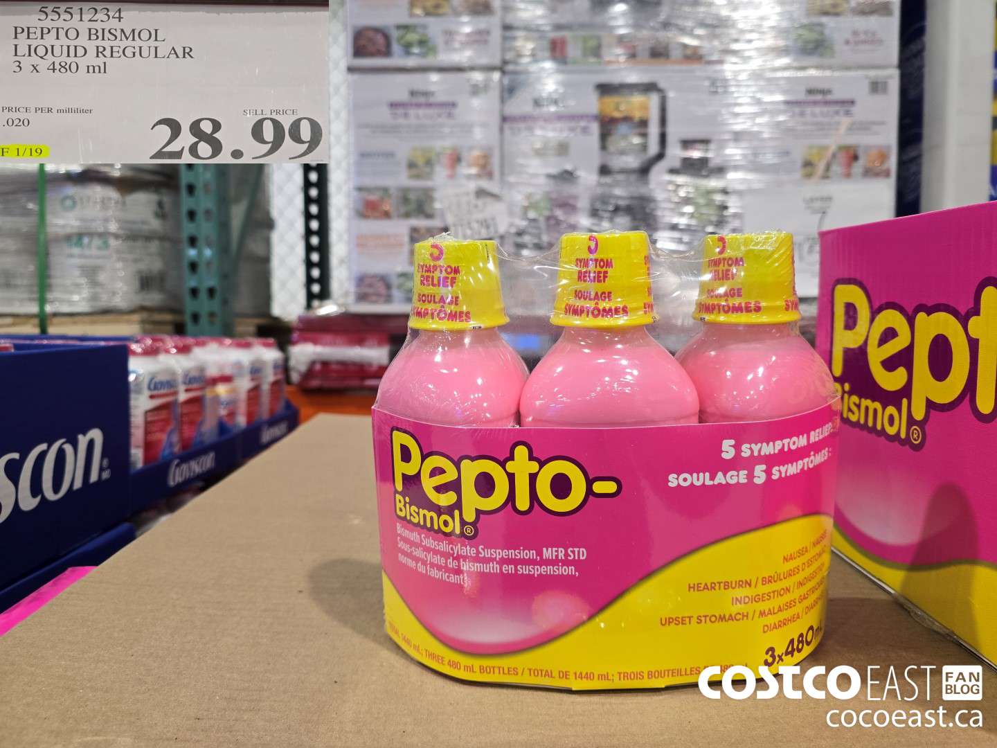 5551234 PEPTO BISMOL LIQUID REGULAR 3 x 480 ml $28.99
