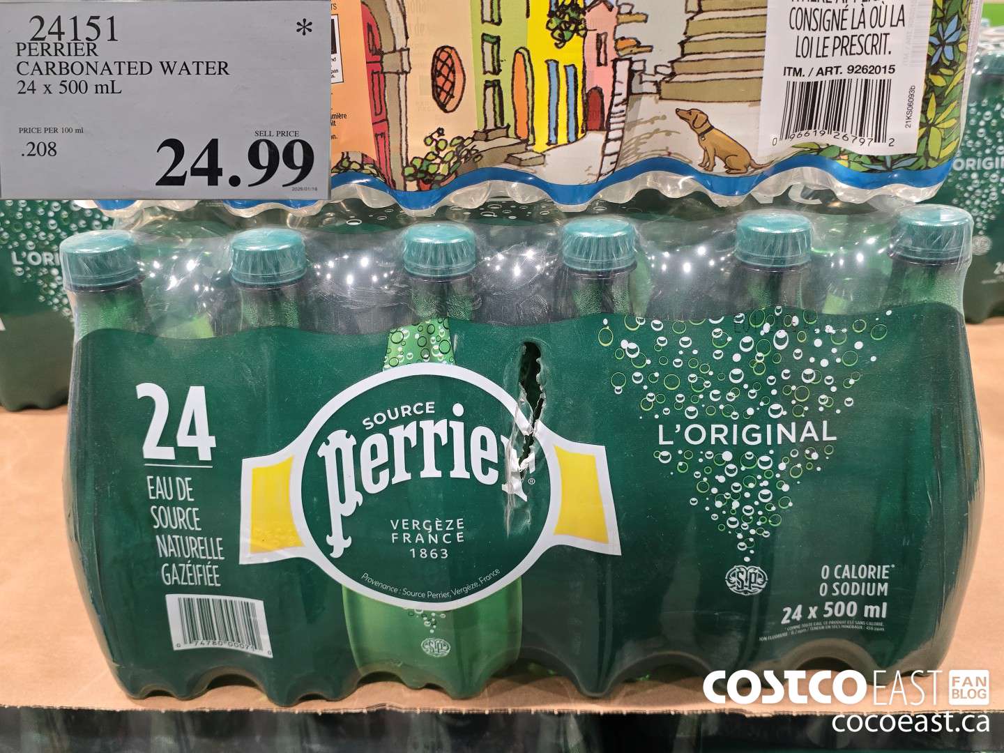 24151 PERRIER SPARKLING WATER 24 x 500 mL $24.99