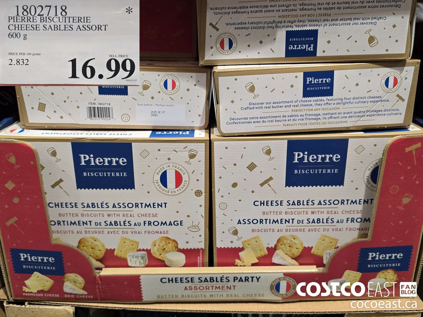 1802718 PIERRE BISCUITERIE CHEESE SABLES ASSORT $16.99