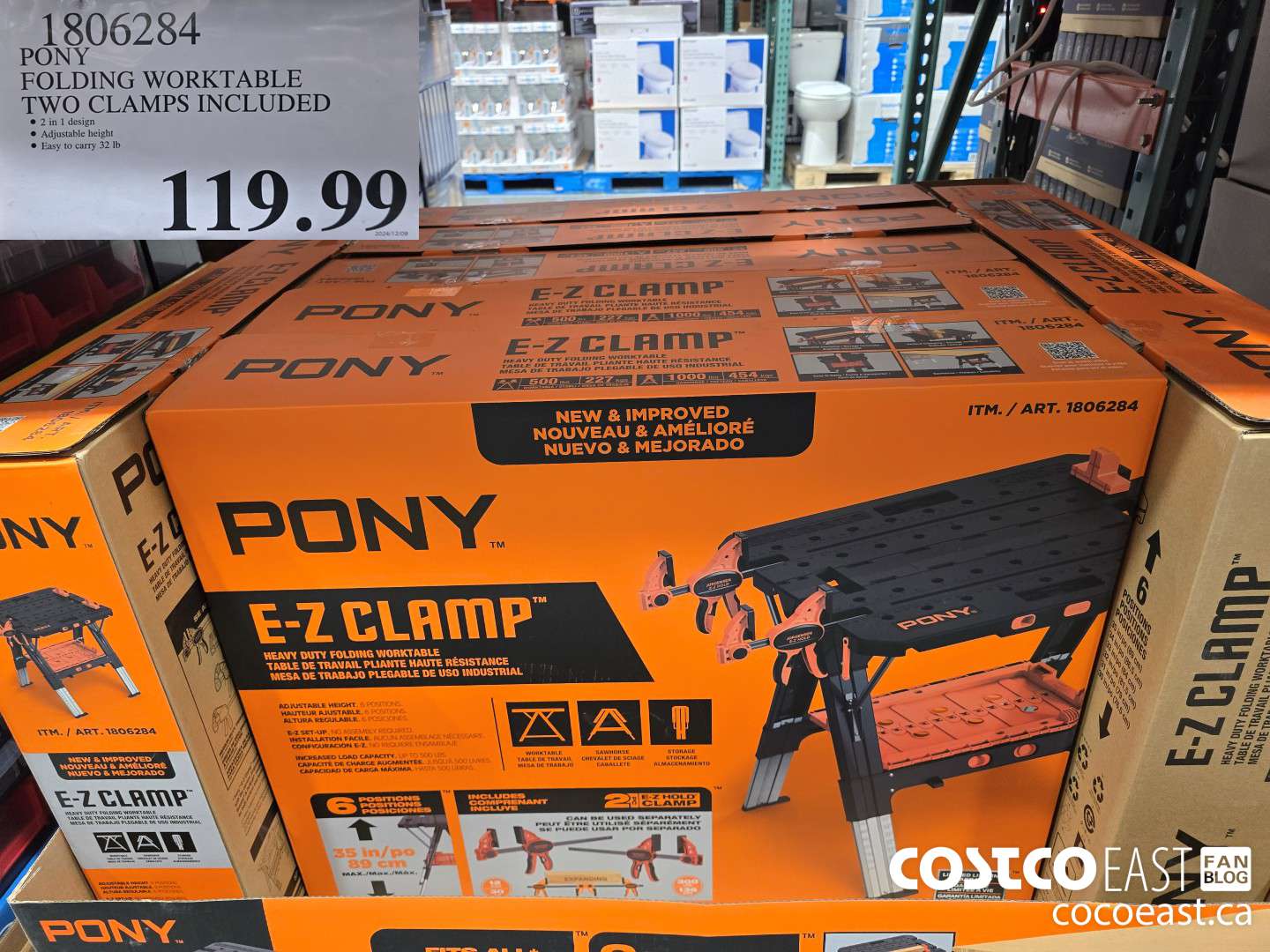 1806284 PONY FOLDING WORKTABLE TWO CLAMPS INCLUDED $119.99