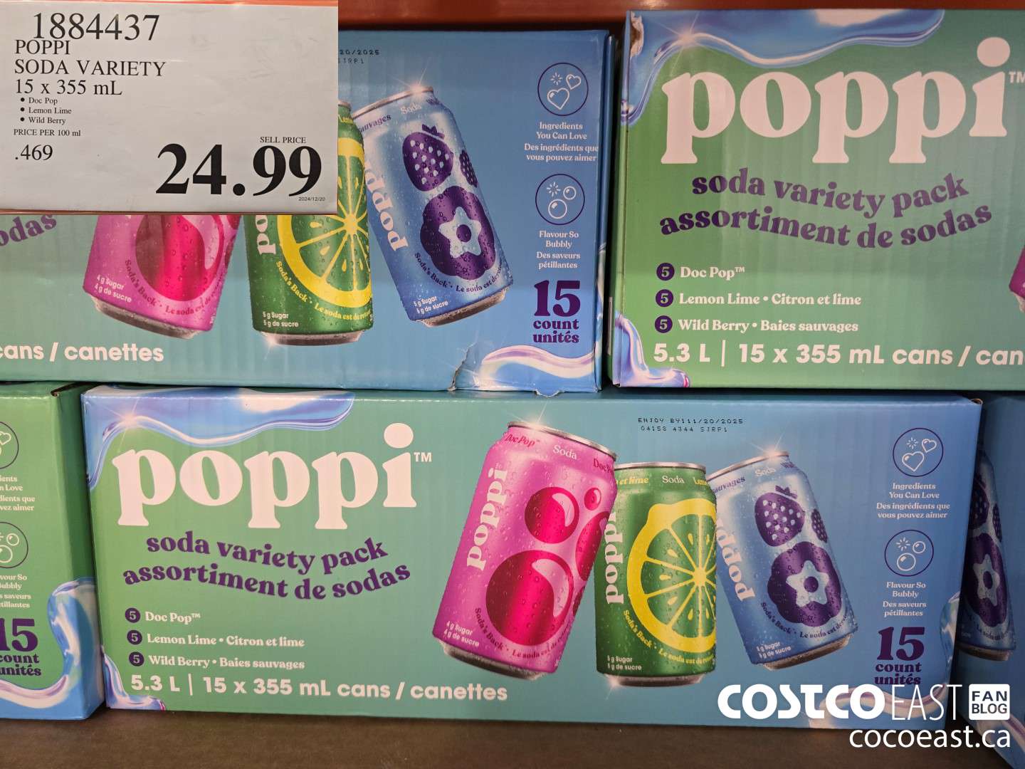 1884437 POPPI SODA VARIETY 15 X 355 ML $24.99