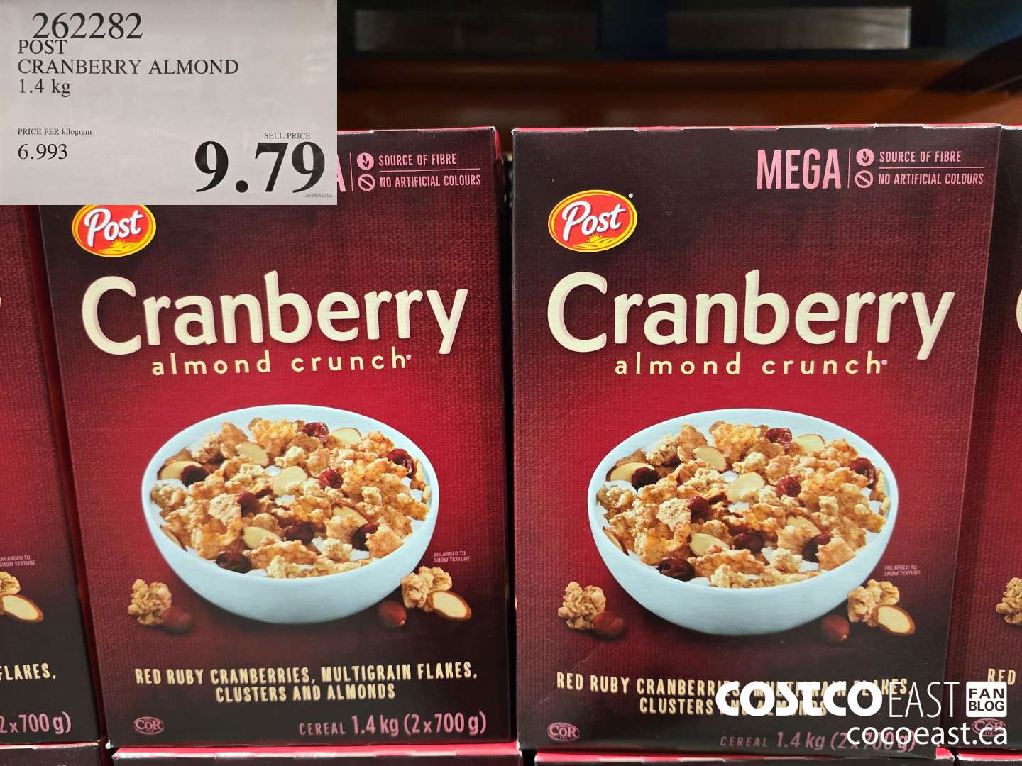 262282 POST CRANBERRY ALMOND 1.4 KG $9.79