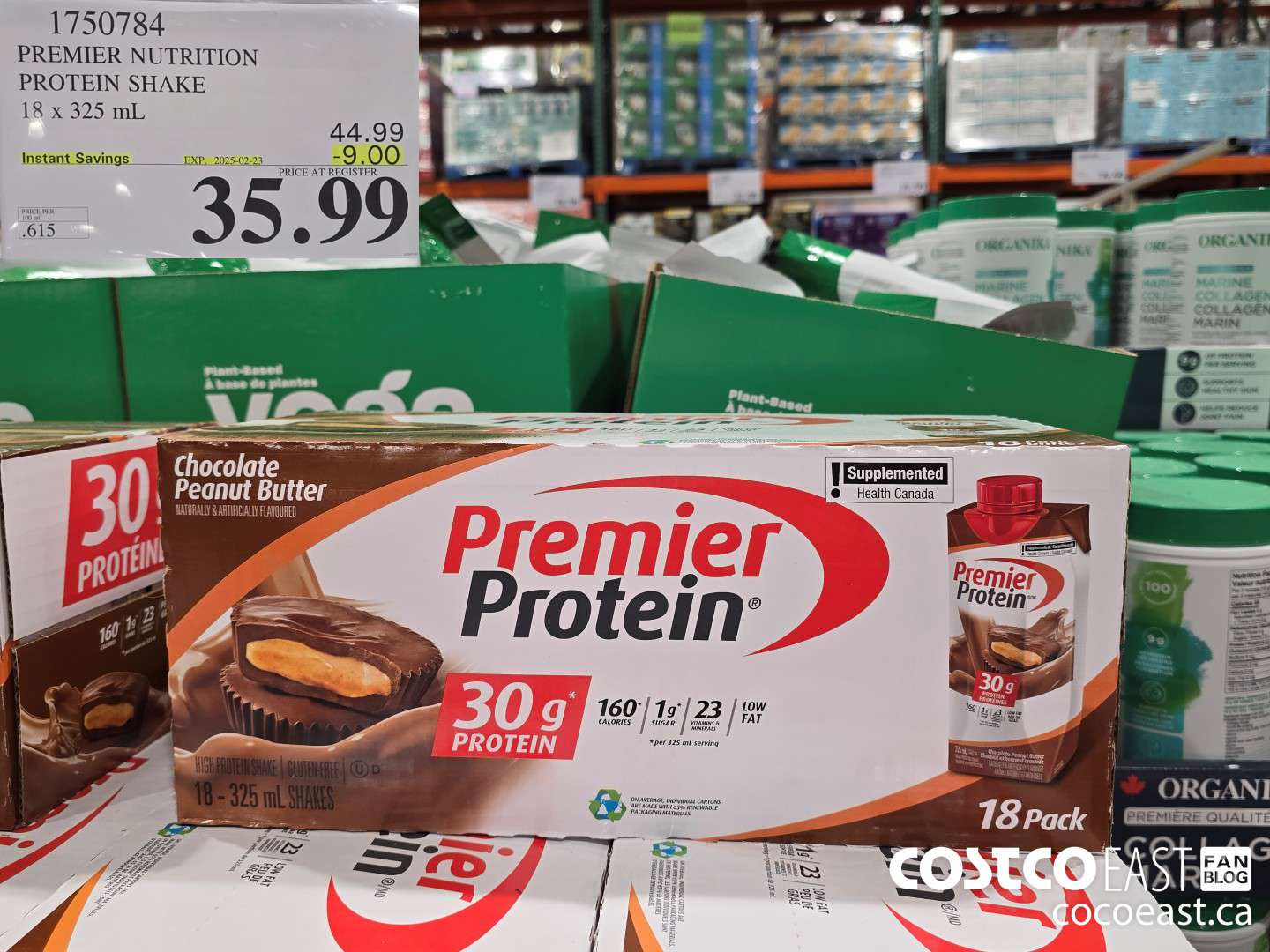 1750784 PREMIER NUTRITION PROTEIN SHAKE 18 X 325 ML ($9.00 INSTANT SAVINGS EXPIRES ON 2025-02-23) $35.99