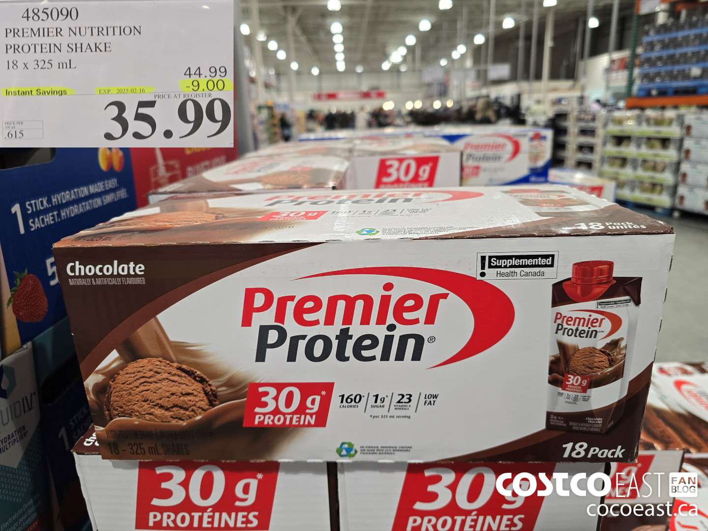 485090 PREMIER NUTRITION PROTEIN SHAKE 18 x 325 mL ($9.00 INSTANT SAVINGS EXPIRES ON 2025-02-16) $35.99