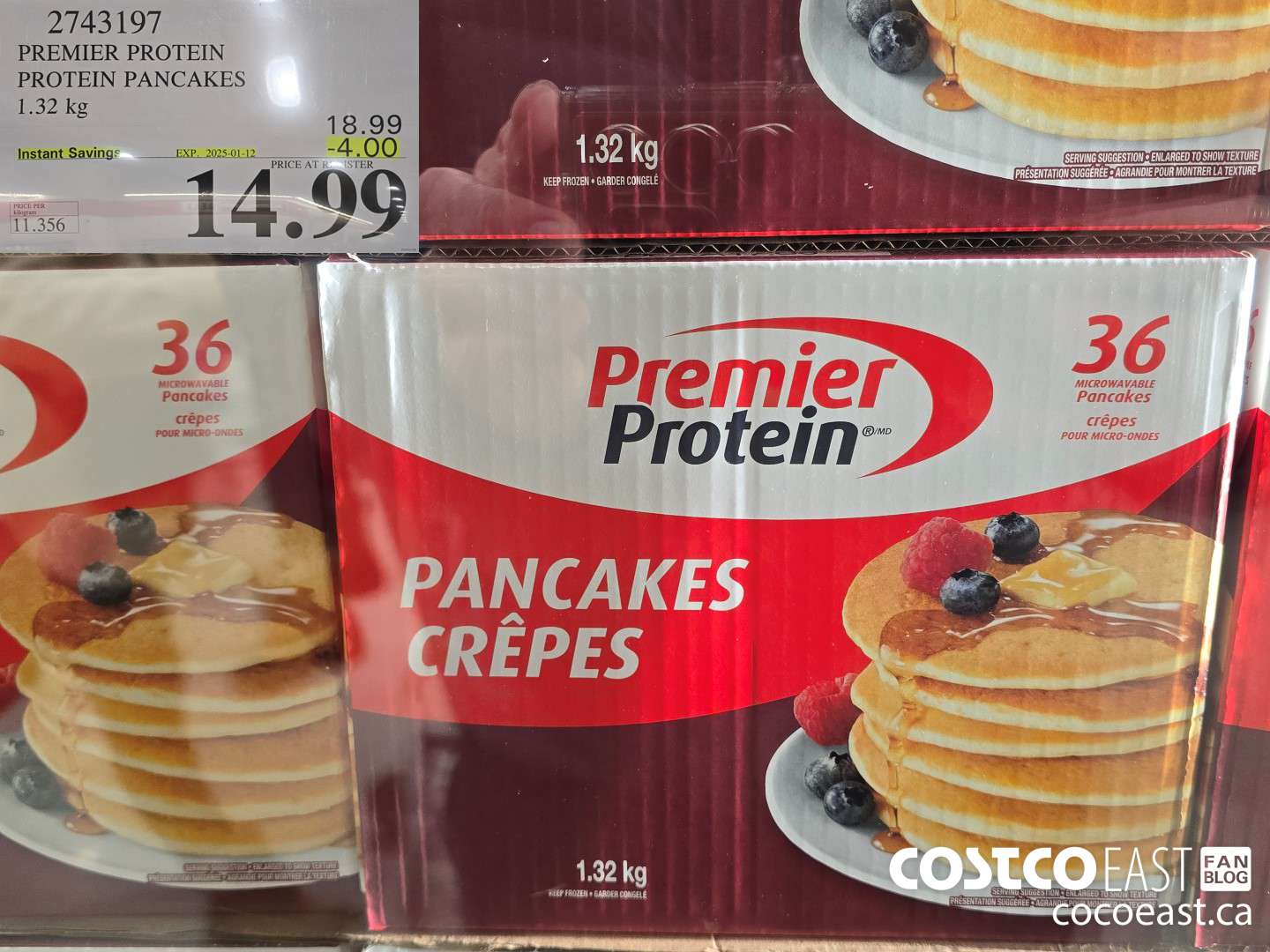 2743197 PREMIER PROTEIN PROTEIN PANCAKES 1.32 KG ($4.00 INSTANT SAVINGS EXPIRES ON 2025-01-12) $14.99
