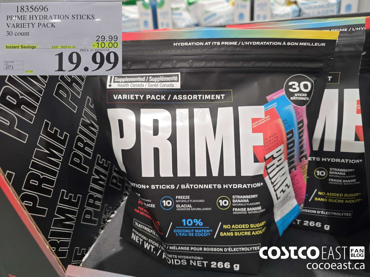 1835696 PRIME HYDRATION STICKS VARIETY PACK 30 count ($10.00 INSTANT SAVINGS EXPIRES ON 2025-01-26) $19.99