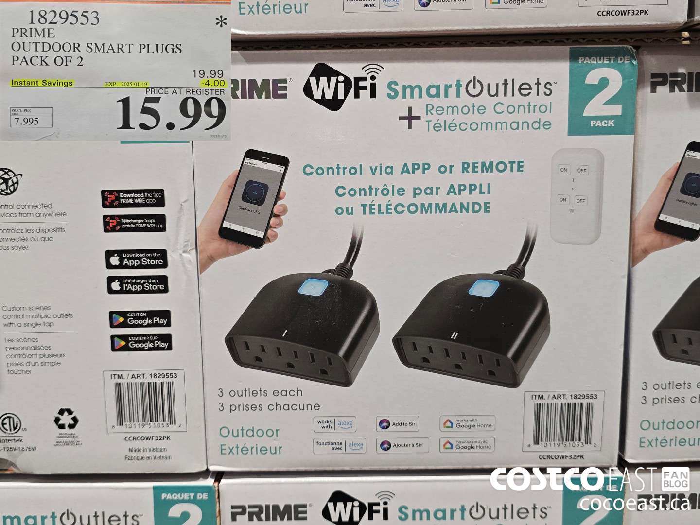 1829553 PRIME OUTDOOR SMART PLUGS PACK OF 2 ($4.00 INSTANT SAVINGS EXPIRES ON 2025-01-19) $15.99