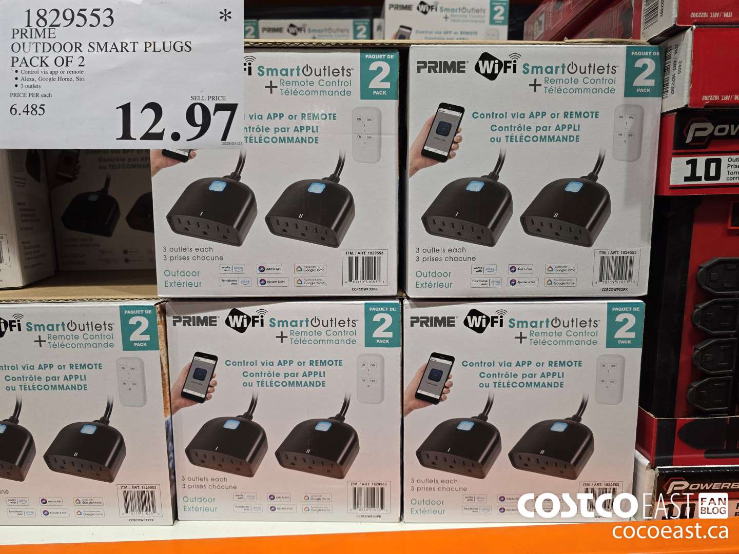 1829553 PRIME OUTDOOR SMART PLUGS PACK OF 2 $12.97