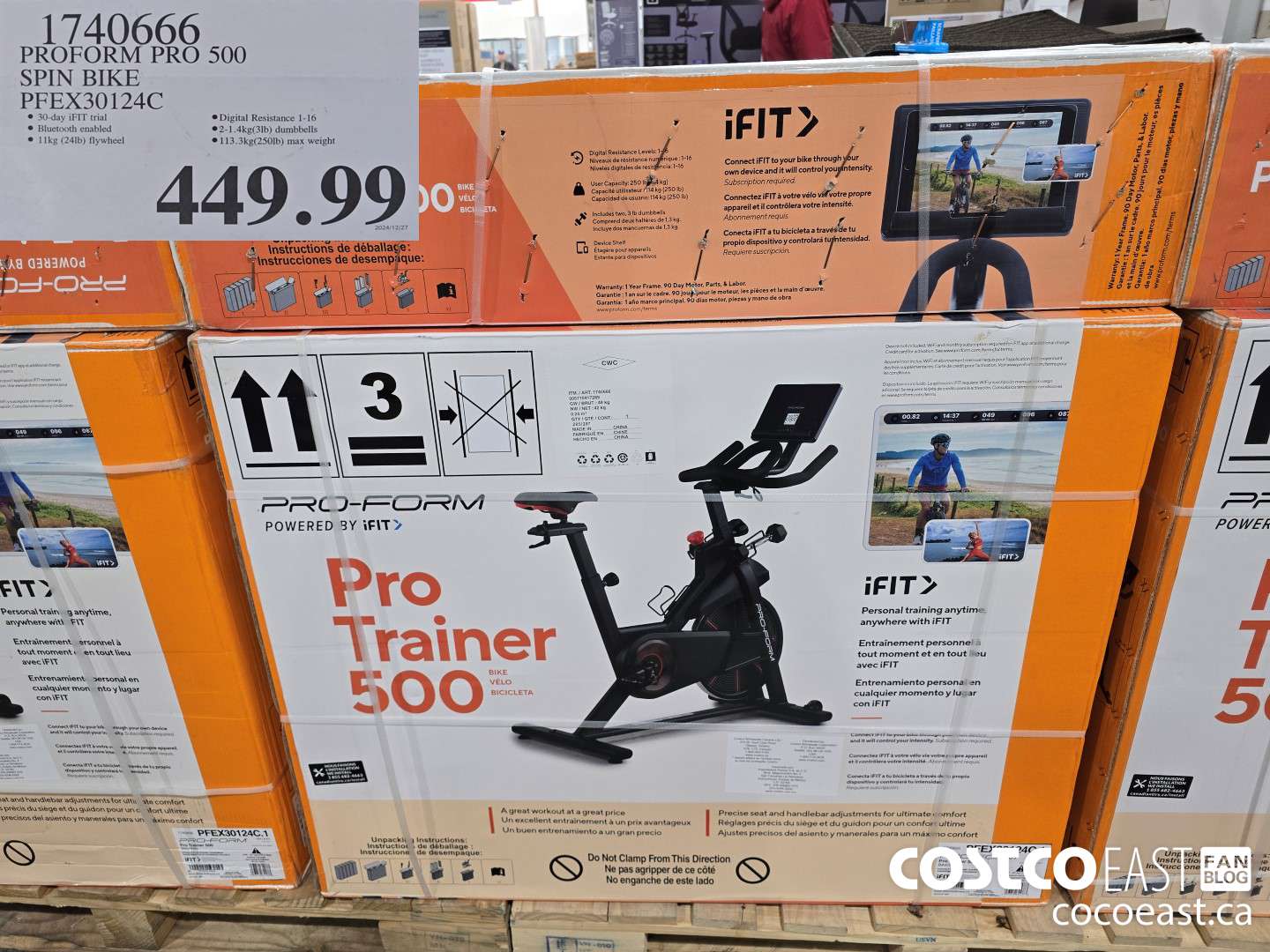 1740666 PROFORM PRO 500 SPINNER BIKE PFEX30124C $449.99