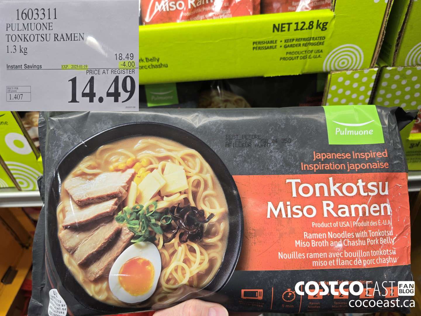 1603311 PULMUONE TONKOTSU RAMEN 1.3 kg ($4.00 INSTANT SAVINGS EXPIRES ON 2025-01-19) $14.49