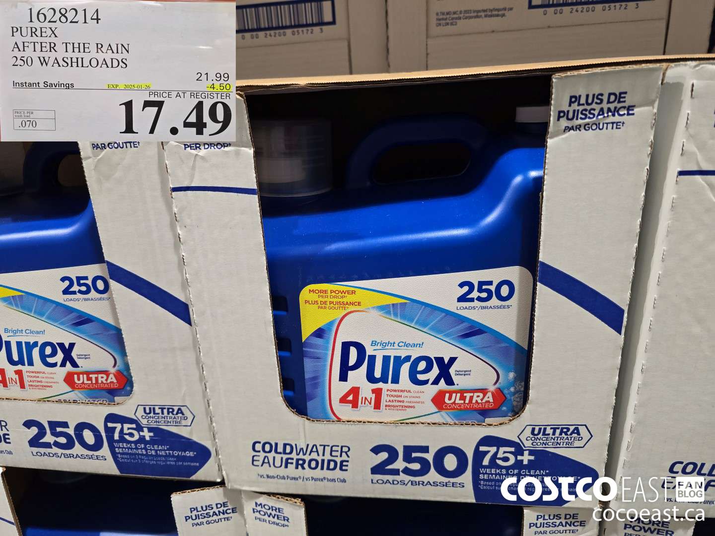 1628214 PUREX AFTER THE RAIN 250 washloads ($4.50 INSTANT SAVINGS EXPIRES ON 2025-01-26) $17.49