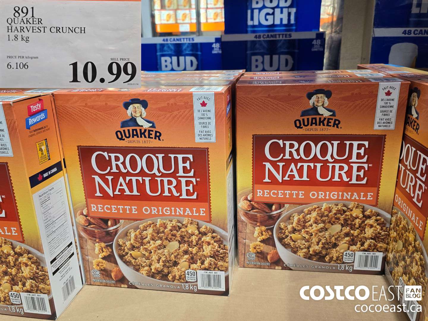 891 QUAKER HARVEST CRUNCH 1.8 kg  $10.99