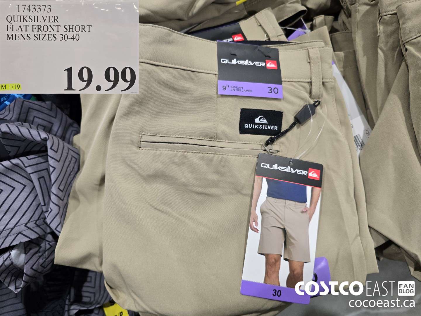 1743373 QUIKSILVER FLAT FRONT SHORT MENS SIZES 30-40 $19.99