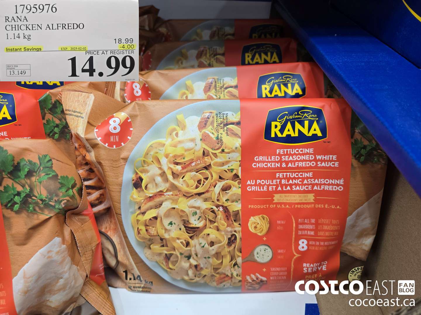 1795976 RANA CHICKEN ALFREDO 1.14 KG ($4.00 INSTANT SAVINGS EXPIRES ON 2025-02-02) $14.99