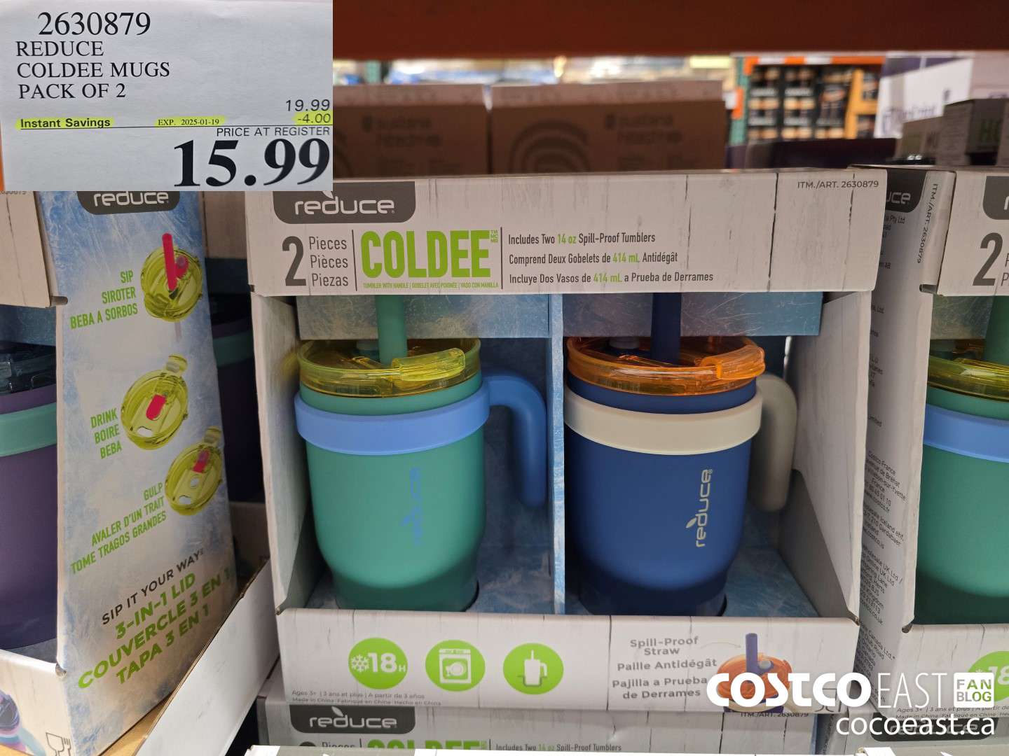 2630879 REDUCE COLDEE MUGS PACK OF 2 ($4.00 INSTANT SAVINGS EXPIRES ON 2025-01-19) $15.99